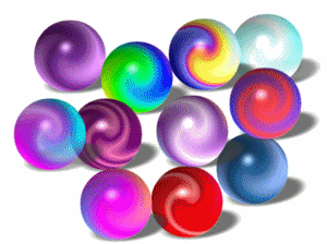 Gif animé billes colorées